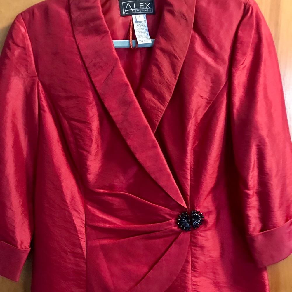 Red wine elegant blouse for day or evening wear.